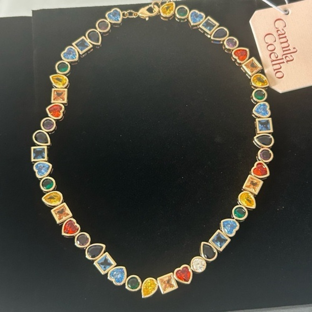 Camila Coelho Colorful Gemstone Necklace VIRAL